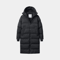 Black down jacket, long, women's Black down jacket, long, women's