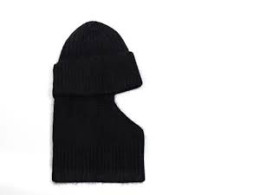 Knitted baklava hat, black