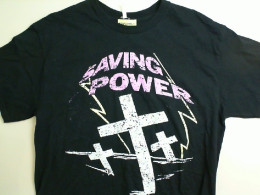 Black T-shirt, with a pattern