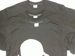 Set of 3 Black oversized round neck t-shirt with pattern