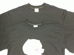 Set of 2 Black oversized round neck t-shirt with bear pattern