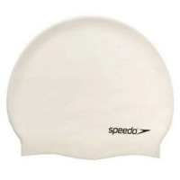 Speedo Plain Flat Silicone Swimming Cap White
