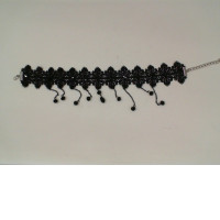 Black lace necklace