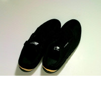 Skechers Mens Black Suede Leather Walking Shoes Sneaker