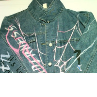 Jean jacket Acrylic paint 