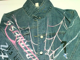 Jean jacket Acrylic paint 