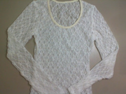 Women's blouse, white transparent