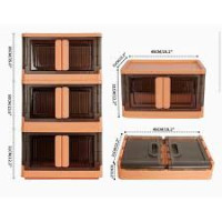 Plastic folding boxes, set of 4 pcs.