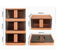 Plastic folding boxes, set of 4 pcs. Plastic folding boxes, set of 4 pcs.