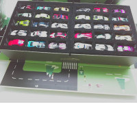 Set of plastic vehicle models