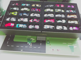 Set of plastic vehicle models