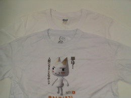 Set of 2 White round neck t-shirt with pattern