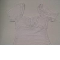 White floral short dress