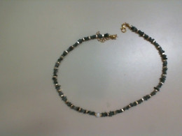 Necklace, green bijouterie