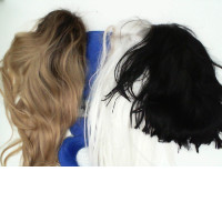 Set of 4 Multi-colored wigs 