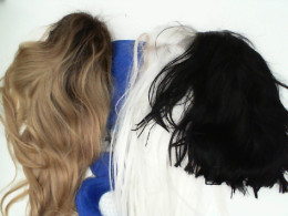 Set of 4 Multi-colored wigs 