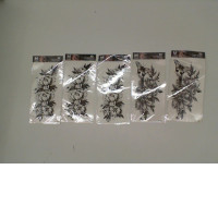 Set of 5 Tattoo of a flower with a butterfly Set of 5 Tattoo of a flower with a butterfly