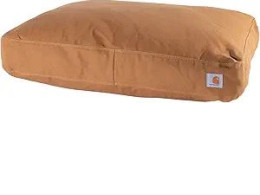 Carhartt Firm Duck Dog Bed, Durable Canvas Pet Bed with Water-Repellent Shell, Carhartt Brown, Small 