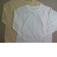 Set of 2 long sleeve sweatshirts, white+beige Set of 2 long sleeve sweatshirts, white+beige