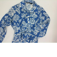 Blue ZARA dress with flowers print 