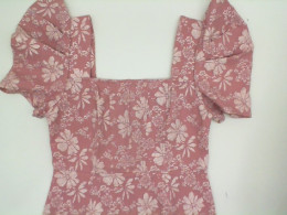 Pink dress with flower print