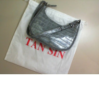 Leather bag, gray, small Leather bag, gray, small
