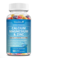 Mulittea Calcium Magnesium Zinc Gluten Free Gummies Dietary Supplement