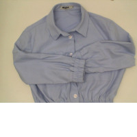 Women's fashion long-sleeved blue shirt 