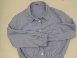 Women's fashion long-sleeved blue shirt 