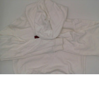 Women's white hooded sweatshirt