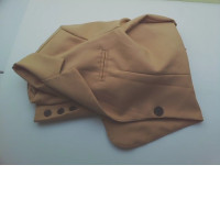 Elegant Womens Solid Brown Wool Blazer Coats