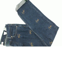 Long jeans with letter pattern Long jeans with letter pattern