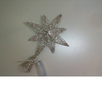 Battery-powered glitter star for Christmas tree