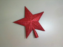 Red star for Christmas tree, plastic Red star for Christmas tree, plastic