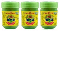 Set of 3 Herbal inhaler, formula 2, Hong Thai brand, original recipe (25 g. per bottle)