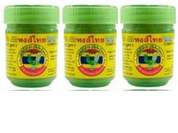 Set of 3 Herbal inhaler, formula 2, Hong Thai brand, original recipe (25 g. per bottle)