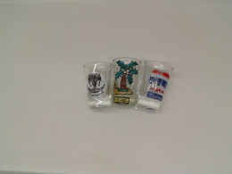 Set od 3 Peck Glass Drinking Alcohol