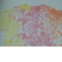 Pink and yellow tie-dye shirt