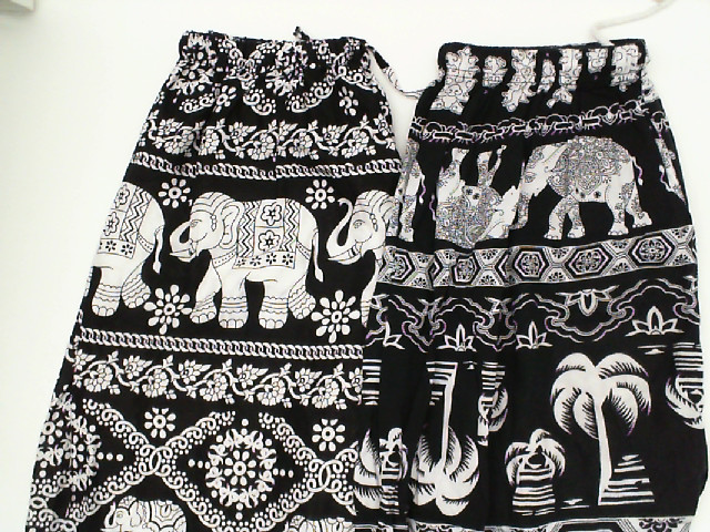 Set of 2 Black elephant print pants Set of 2 Black elephant print pants