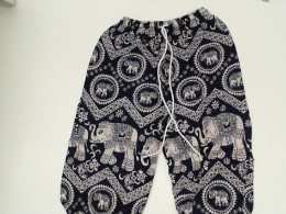 Blue elephant pattern children's pants