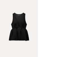 Women's black top with cutout