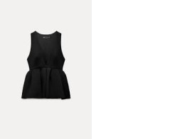 Women's black top with cutout