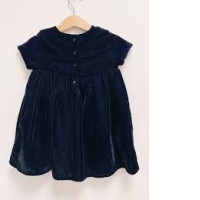 Dress for baby, velor black