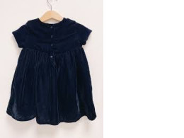 Dress for baby, velor black