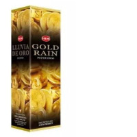 Incienso Hem Hexagonal 120 Varitas Lluvia De Oro