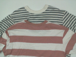 Set of 2 Round neck T-shirt with side stripes