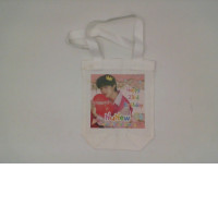 White cloth bag with pattern 
