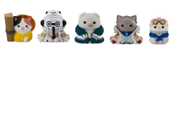 Set of 5 Japanese mini figures One Piece (Sengoku, Garp, Luffy, Koby, Smoker)