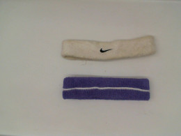 Set of 2 Sweatproof Headband, White and Blue