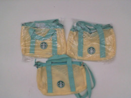 Set of 3 Small light yellow mesh bag